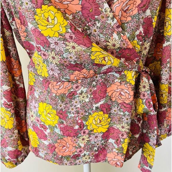 PLEIONE Anthropology Tops Women’s Size M Blouse Floral - Picture 3 of 10